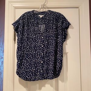 J.Crew Mercantile Dot Printed sleeve shirt